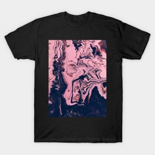 Pink and dark color abstract painting T-Shirt